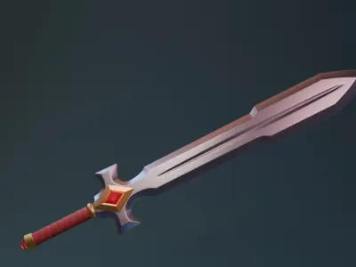 Stylized sword 3D model buy