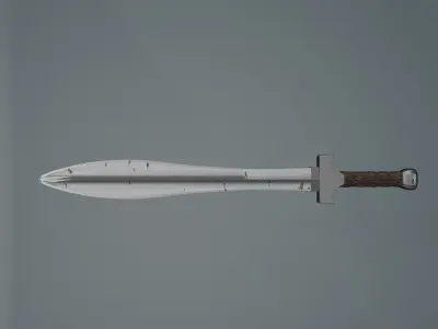 game ready low poly sword Free 3D model purchase