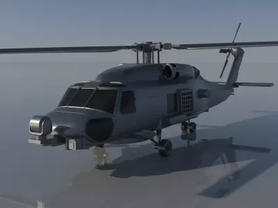 MH-60R blackhawk helicopter 3D print model