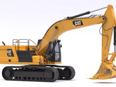 CAT Large Excavator 336 Dirty 3D model