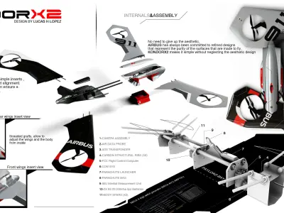 Kondor Airbus Drone Low-poly 3D model