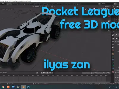 rocket league 3D model model FREE HotShot Free low-poly 3D model