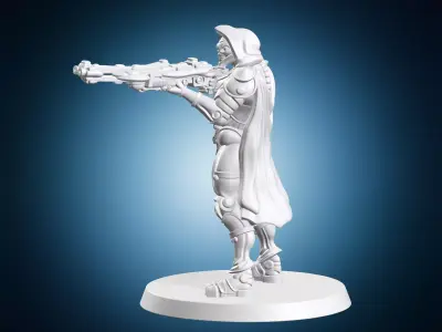 Warforged Sniper Miniature 3D print model