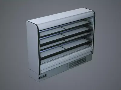 Industrial Convenience Store Fridge Refridgerator Low-poly 3D model
