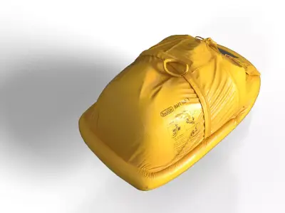 Aircraft Emergency Life Raft Free low-poly 3D model