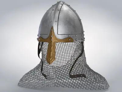 Medieval Helmet Low-poly 3D model purchase
