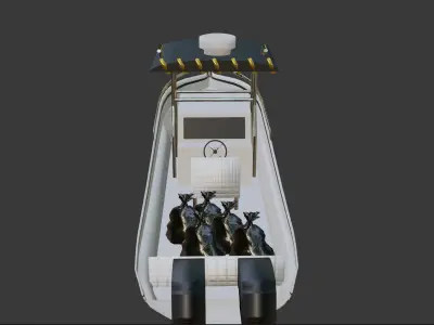 Boat Slice of Life  Low-poly 3D model