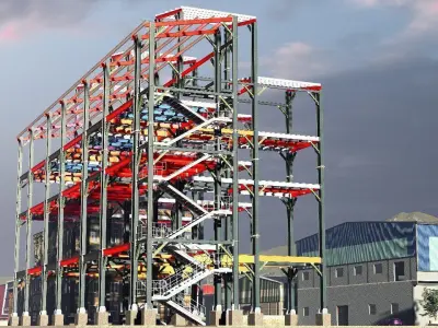 Steel Structural Building 3D model