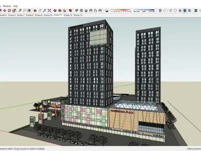 Sketchup Commercial Complex 113 3D model