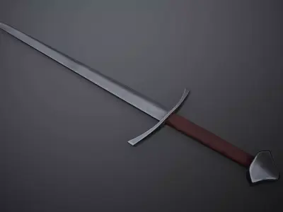 Short Sword Low-poly 3D model get