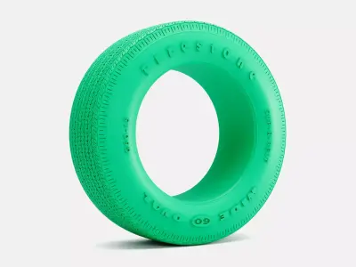 15x8 Firestone Wide Oval Tire G60-15 3D print model