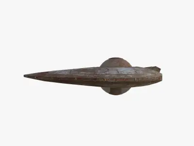 Alien Spaceship UFO I11 Abandoned - Sci Fi Spacecraft Design Low-poly 3D model