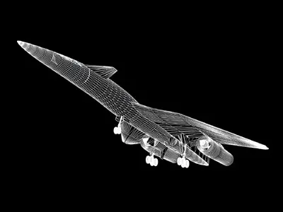 QSST Supersonic Business Jet 3D model