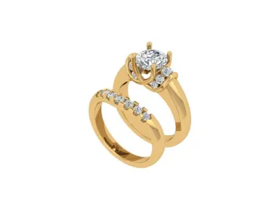 Couple ring 3D print model 2