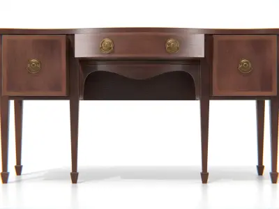 Antique Wooden Console Table Low-poly 3D model