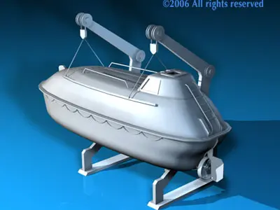 Life boat side support 3D model