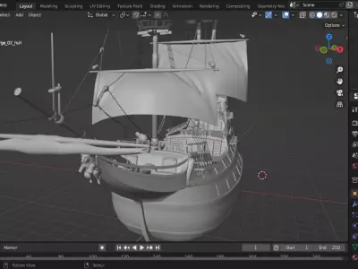 Mid Poly Shipe 3D model