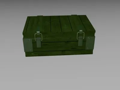 Military box Low-poly 3D model 9