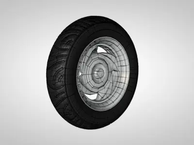 sym mio 50 tire Low-poly 3D model