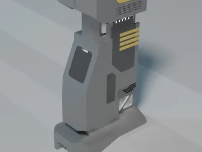 Futuristic post Unit 4 3D model