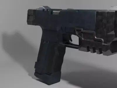 a modern pistol Free low-poly 3D model
