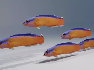 Neon Dotyyback Free 3D model