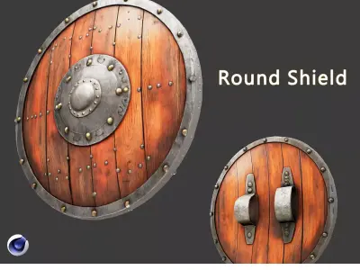 Round Shield Free low-poly 3D model