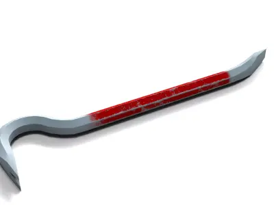 Metal Crowbar Industrial Hand Tool 3D Model 3D model