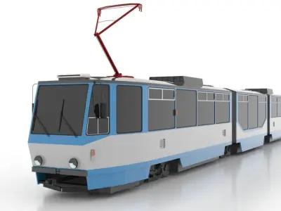Tatra KT8D5R-N1 Low Low-poly 3D model