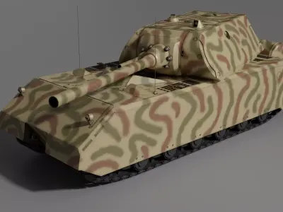Panzer VIII Maus - German Heavy Tank Low-poly 3D model purchase