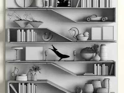 Decorative Set 23 rack 9 3D model
