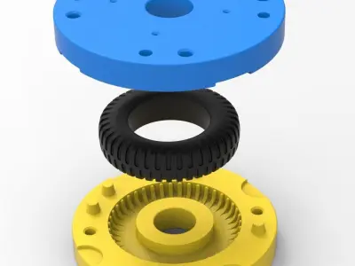 Mold for military tire 1 Scale 1 to 10 and 1 to 14 and 1 to 25 3D print model