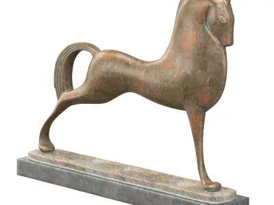 Antique Horse sculpture 3D model