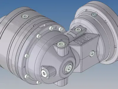 Planetary reduction gear Reggiana RA105D FS 32 3D model