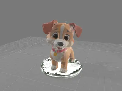 Puppy Dog Figurine Model Free 3D print model
