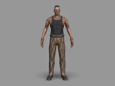 Gangster soldier Low-poly 3D model