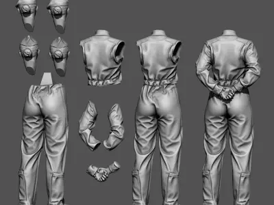 Female Pilot 3D print model