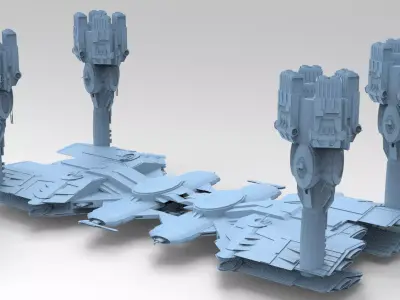 Dark Elven Sci-Fi floor 2  3D model