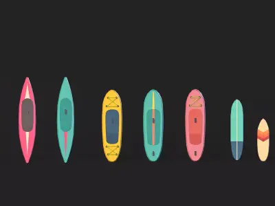 Stylized Watercraft Pack Low-poly 3D model