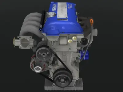 TOMEI Genesis SR22G engine Low-poly 3D model