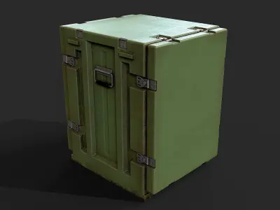 Military Desk Low-poly 3D model