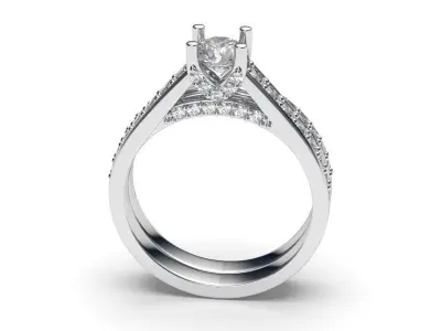 solitaire with ring sizes  8 part S86 3D print model