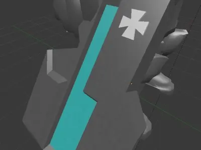 Gods Righteous Knight Low-poly 3D model
