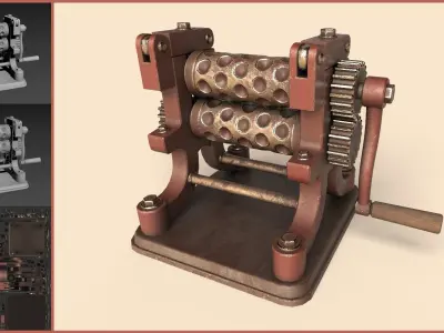 Stylized Candy Drop Roller Low-poly 3D model