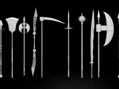 Spear Low-poly 3D model buy
