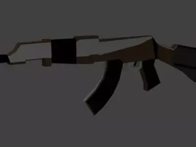 Low Poly AK-47 ak - rifle Free low-poly 3D model purchase