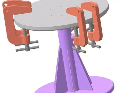 Rotary welding table 3D model