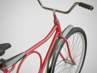 Biycle - Monark Red Low-poly 3D model