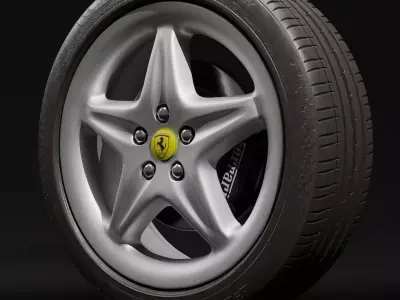 F355 wheel with brakes 3D model
