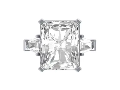 Radiant 3 Stone Ring 3D print model buy